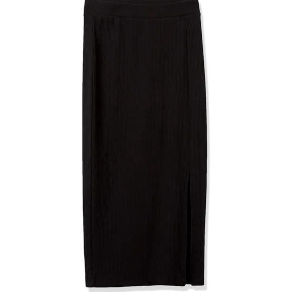 Veronique High-Waist Ribbed Academia Slit Office Siren Winter Skirt M - Picture 8 of 11